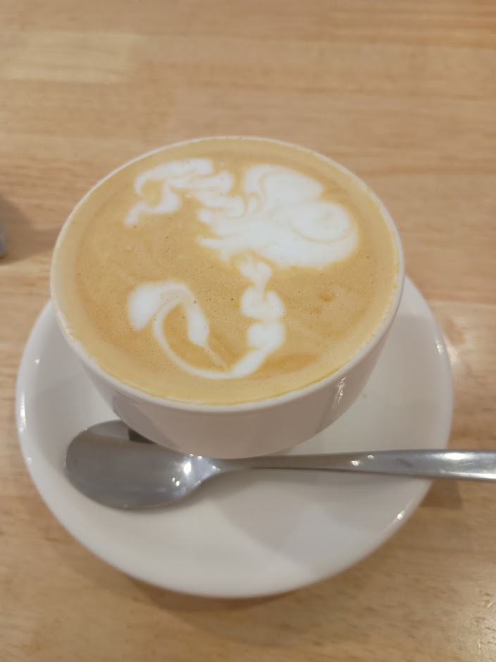 Picture of "failed" attempt at seahorse latte art